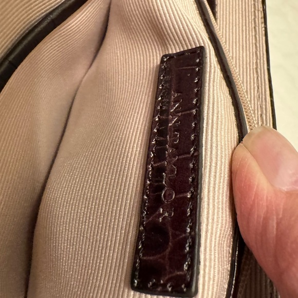 Ann Taylor Croc Embossed Clutch Handbag - Picture 4 of 14